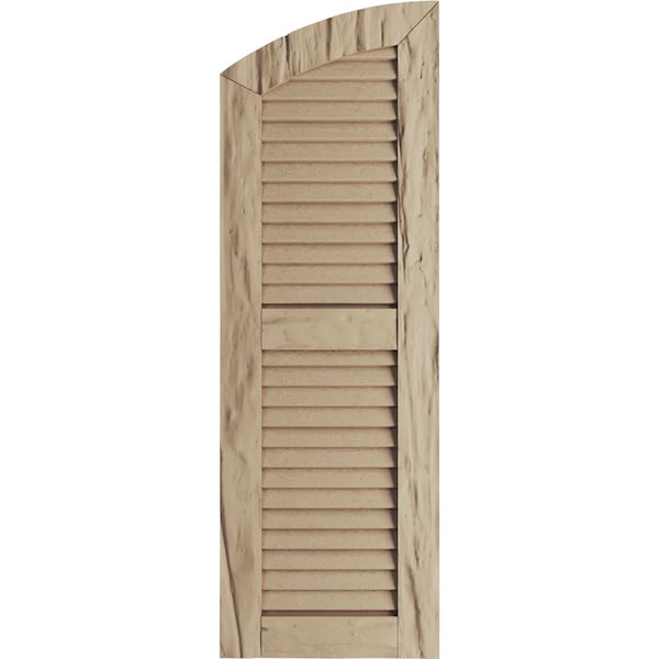 Timberthane Riverwood 2 Equal Louver W/Elliptical Top Faux Wood Shutters, 18W X 62H (56 Low Side)